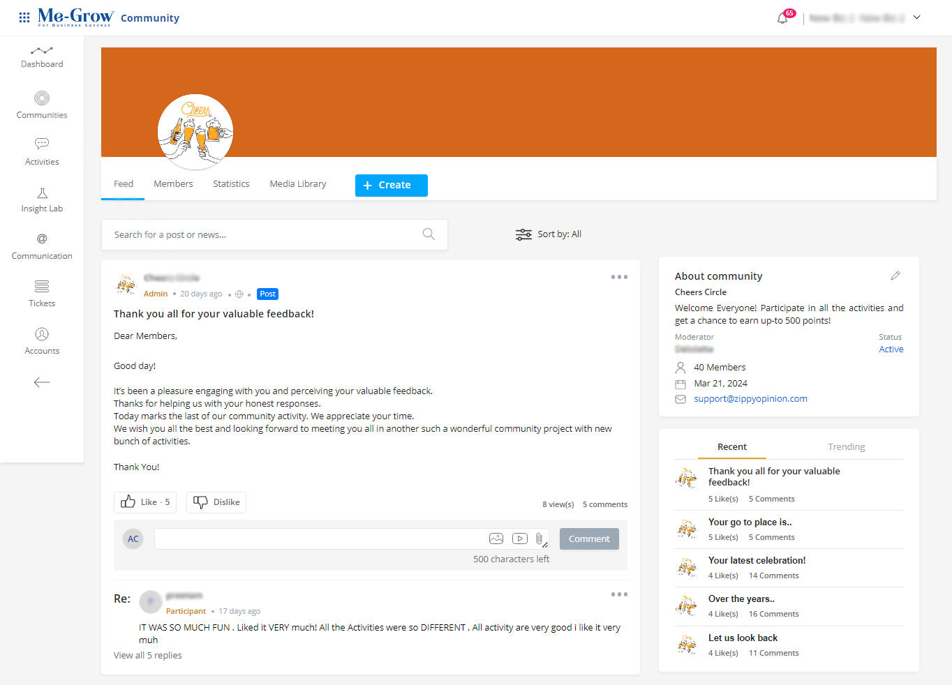 screenshot of Me-Grow Enterprise